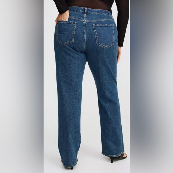 Women's High-Rise Baggy Straight Classic Denim - Picture 2 of 2